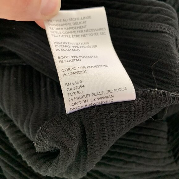 Urban Outfitters Cooperative Skirt Medium Black Elastic Waist A Line - Picture 6 of 6